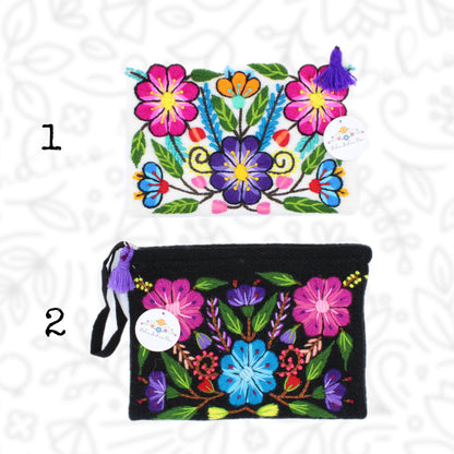 Flowery Embroidered Purses