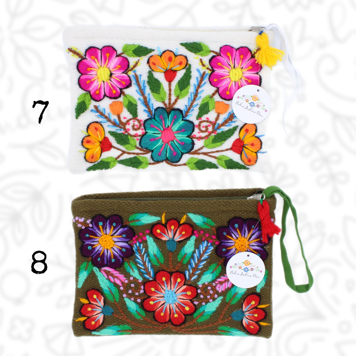 Flowery Embroidered Purses