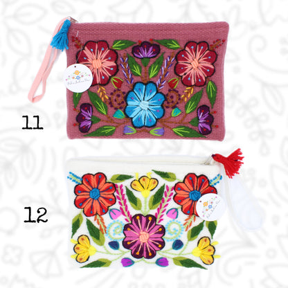 Flowery Embroidered Purses