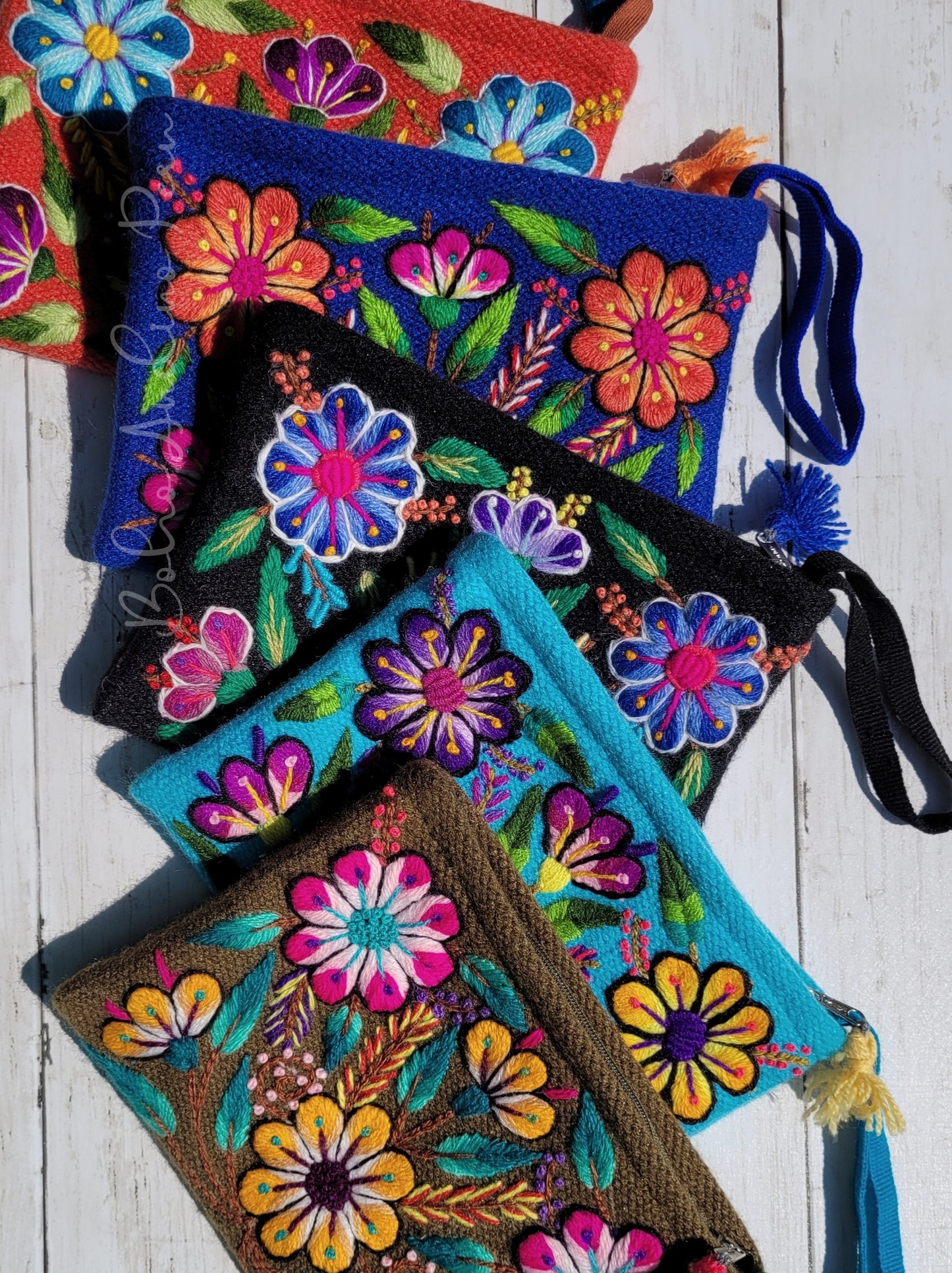 Flowery Embroidered Purses