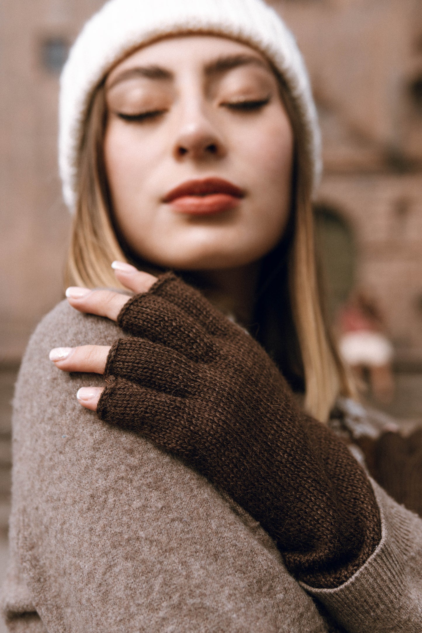 Fingerless Gloves Baby Alpaca