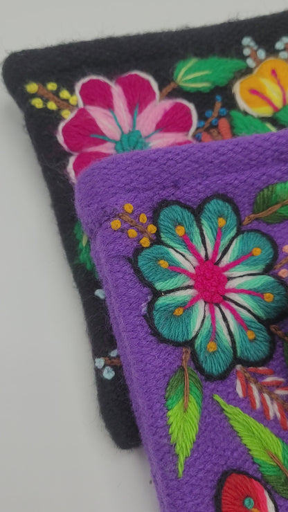 Flowery Embroidered Purses